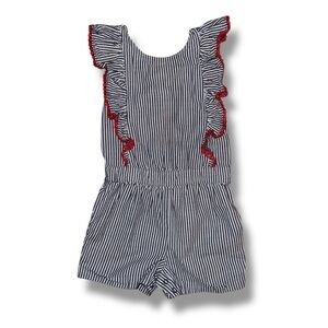 Striped Ruffle Kids Romper